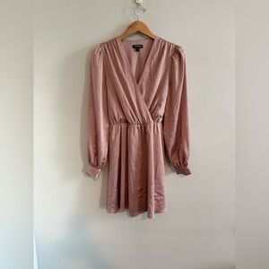 Express Blush Long Sleeve Mini Dress, Size Small